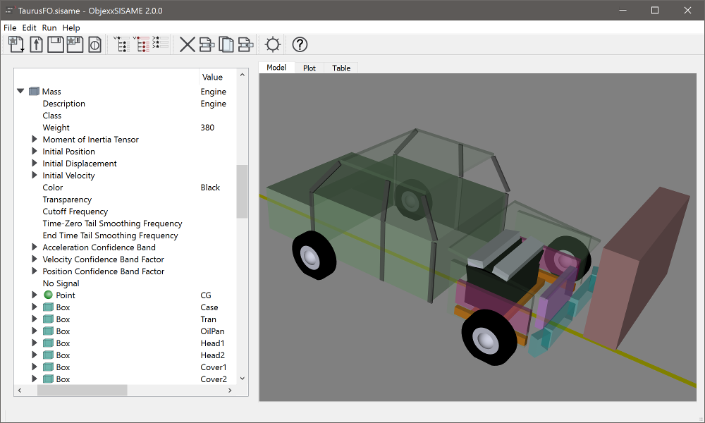 ObjexxSISAME Car Crash Model